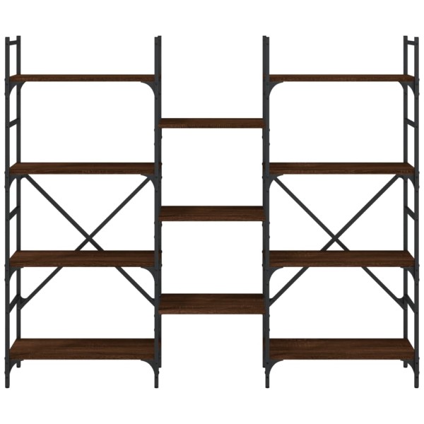 Estantería madera de ingeniería roble marrón 160x28,5x136,5 cm