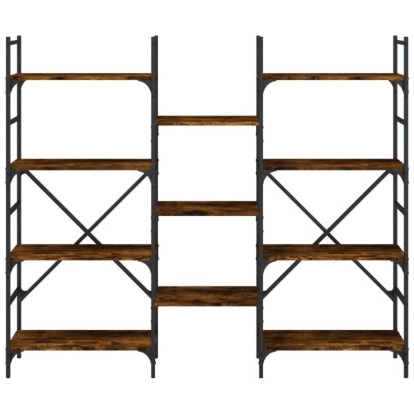 Estantería madera de ingeniería roble ahumado 160x28,5x136,5 cm