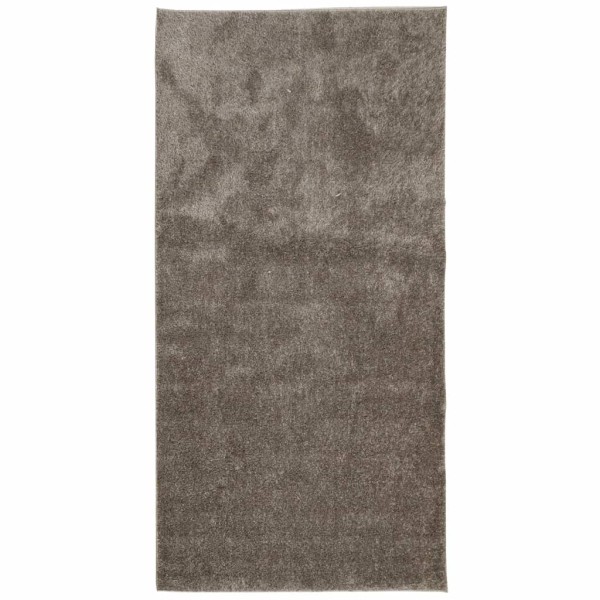 Alfombra pelo largo aspecto brillante ISTAN gris 100x200 cm