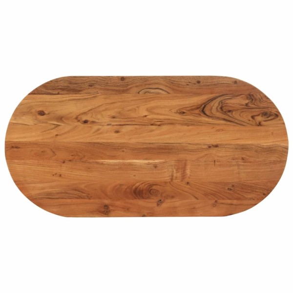 Tablero de mesa ovalado madera maciza de acacia 80x40x2,5 cm