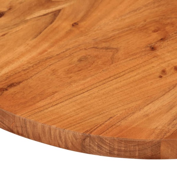 Tablero de mesa ovalado madera maciza de acacia 80x40x2,5 cm