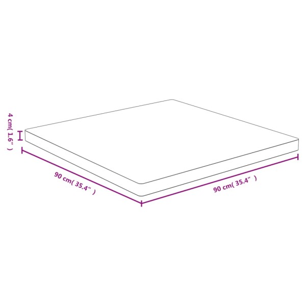 Tablero de mesa de bambú 90x90x4 cm