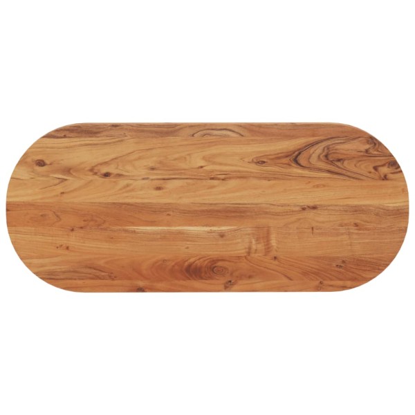 Tablero de mesa ovalado madera maciza de acacia 100x40x3,8 cm