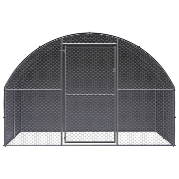 Gallinero de exterior de acero galvanizado 3x2x2 m