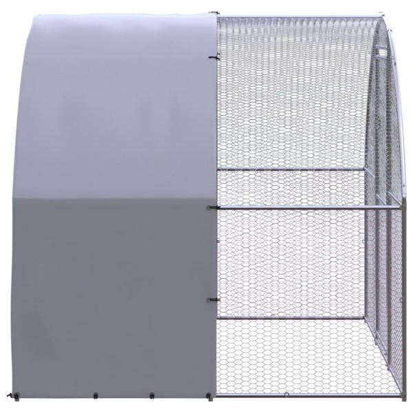 Gallinero de exterior de acero galvanizado 3x2x2 m