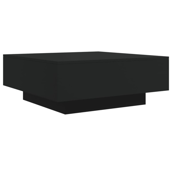 Mesa de centro madera de ingeniería negro 80x80x31 cm