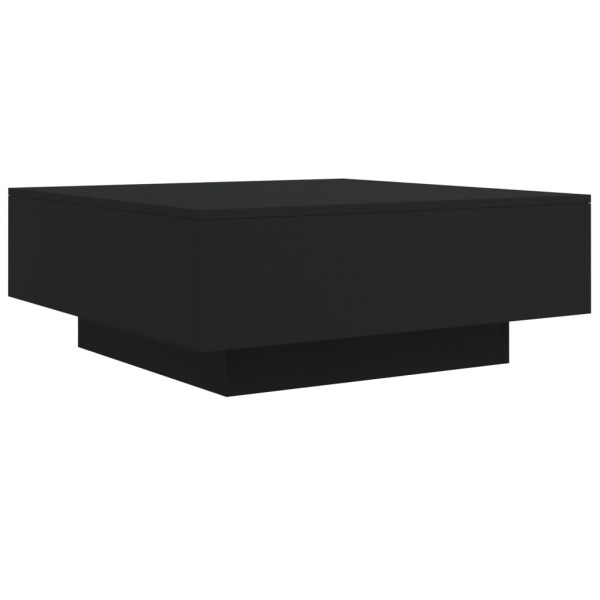 Mesa de centro madera de ingeniería negro 80x80x31 cm