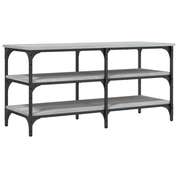 Banco zapatero madera de ingeniería gris Sonoma 100x38,5x49 cm