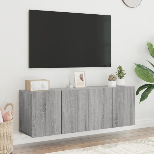 Muebles para TV de pared 2 unidades gris Sonoma 60x30x41 cm