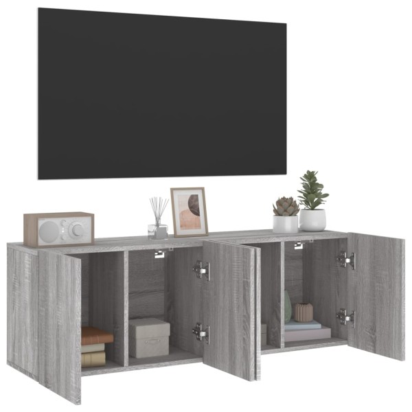 Muebles para TV de pared 2 unidades gris Sonoma 60x30x41 cm