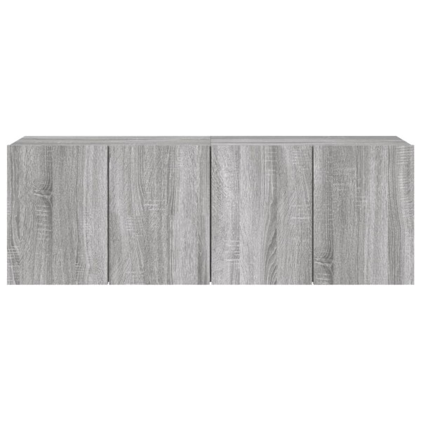 Muebles para TV de pared 2 unidades gris Sonoma 60x30x41 cm