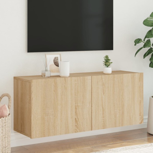 Mueble para TV de pared roble Sonoma 100x30x41 cm