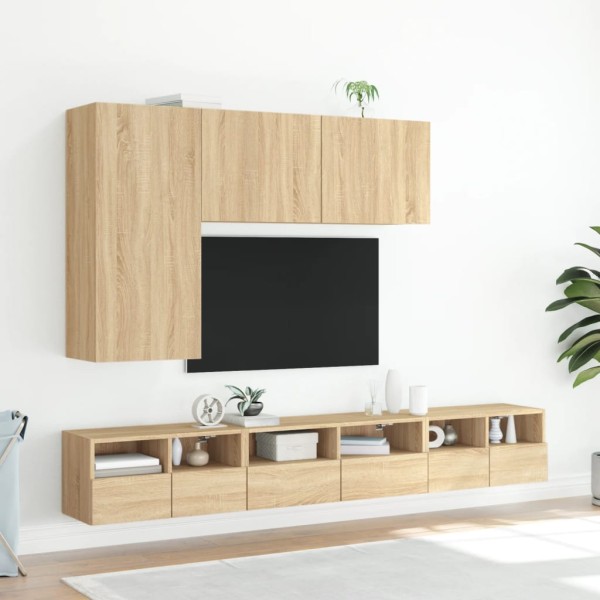 Mueble para TV de pared roble Sonoma 100x30x41 cm