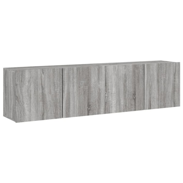 Muebles para TV de pared 2 unidades gris Sonoma 80x30x41 cm