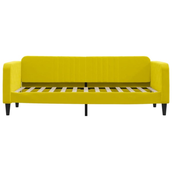 Sofá cama terciopelo amarillo 80x200 cm