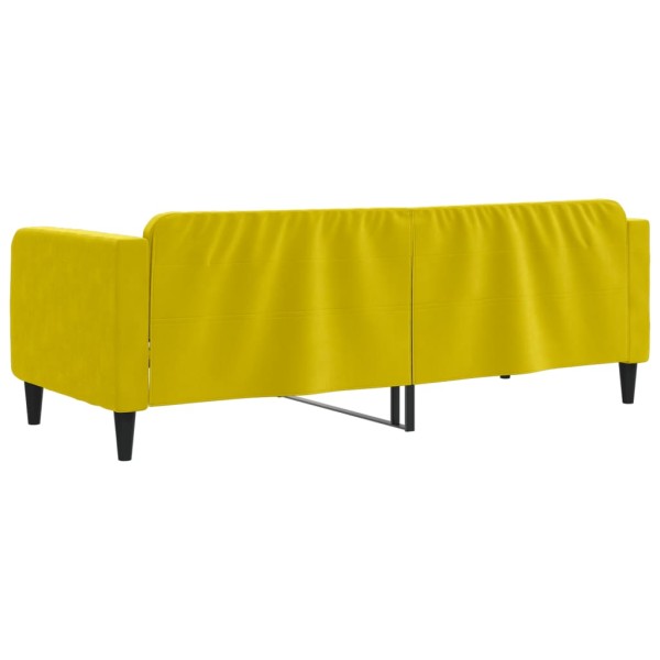 Sofá cama terciopelo amarillo 80x200 cm