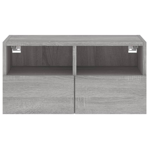 Mueble de pared TV madera de ingeniería Sonoma gris 60x30x30 cm