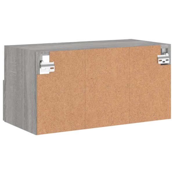 Mueble de pared TV madera de ingeniería Sonoma gris 60x30x30 cm