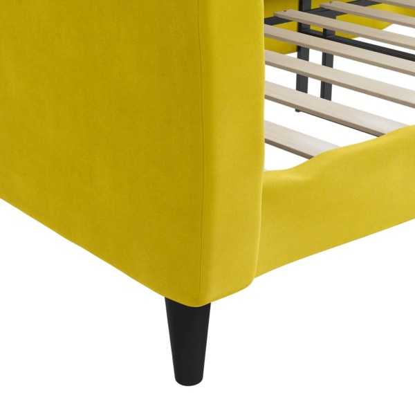 Sofá cama terciopelo amarillo 80x200 cm