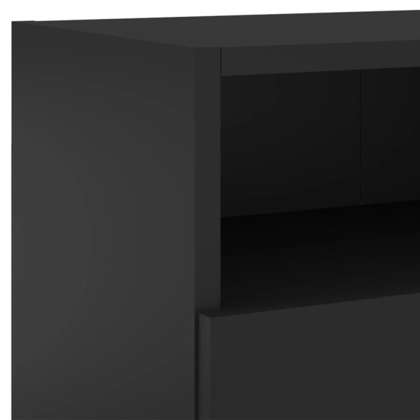 Mueble de pared para TV madera de ingeniería negro 80x30x30 cm