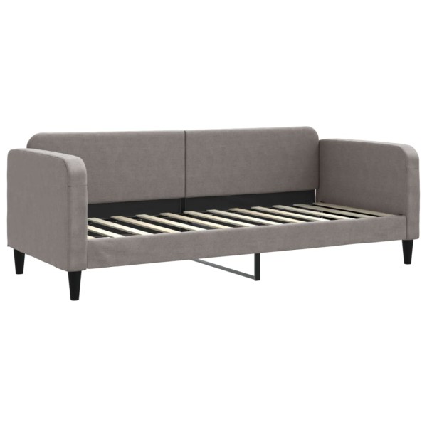 Sofá cama tela gris taupe 80x200 cm