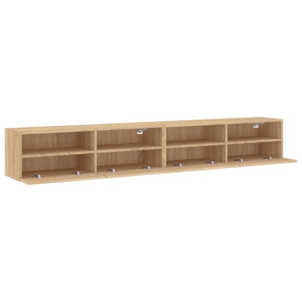 Muebles de pared para TV 2 uds madera roble Sonoma 100x30x30 cm