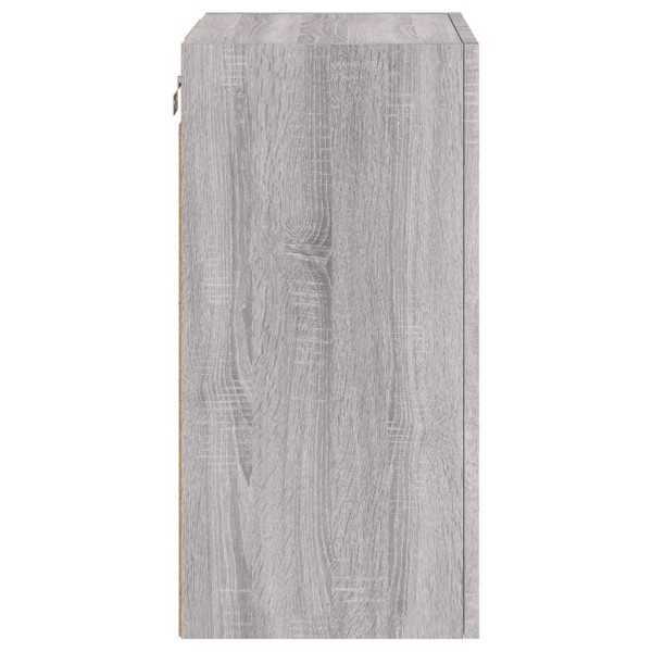 Muebles de TV de pared 2 uds madera gris Sonoma 40,5x30x60 cm