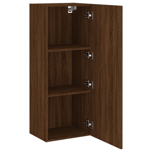 Mueble de TV de pared madera marrón roble 40,5x30x102 cm