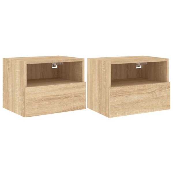 Muebles de pared para TV 2 uds madera roble Sonoma 40x30x30 cm