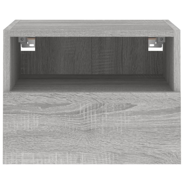 Muebles de pared para TV 2 uds madera gris Sonoma 40x30x30 cm