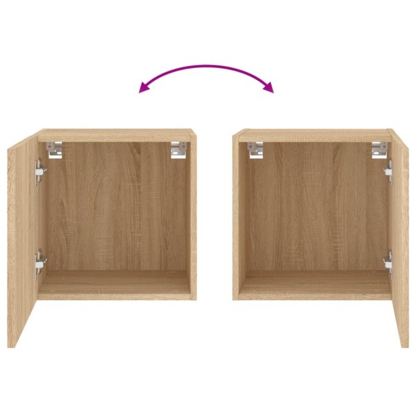 Mueble TV de pared madera ingeniería roble Sonoma 40,5x30x40 cm