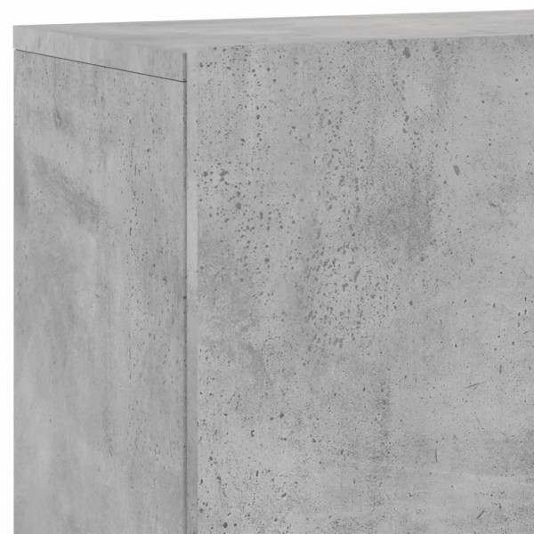 Muebles de TV de pared 5 pzas madera ingeniería gris hormigón