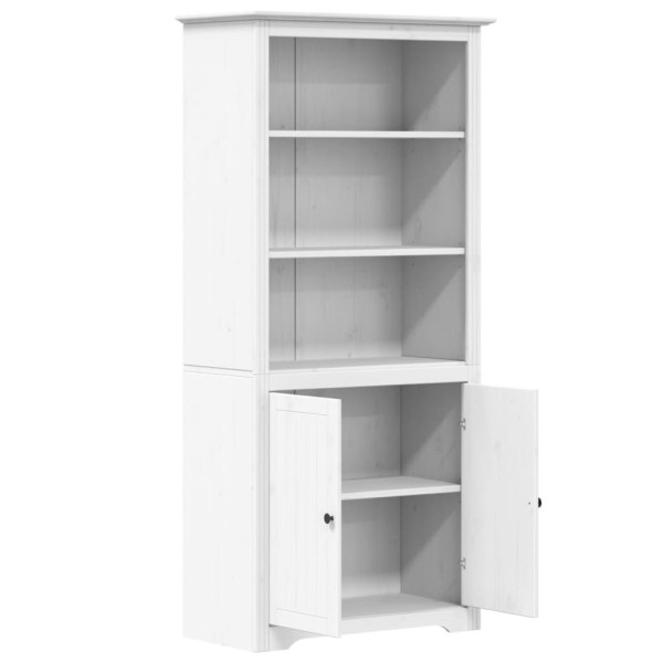 Librería BODO madera maciza de pino blanco 80x40x172 cm