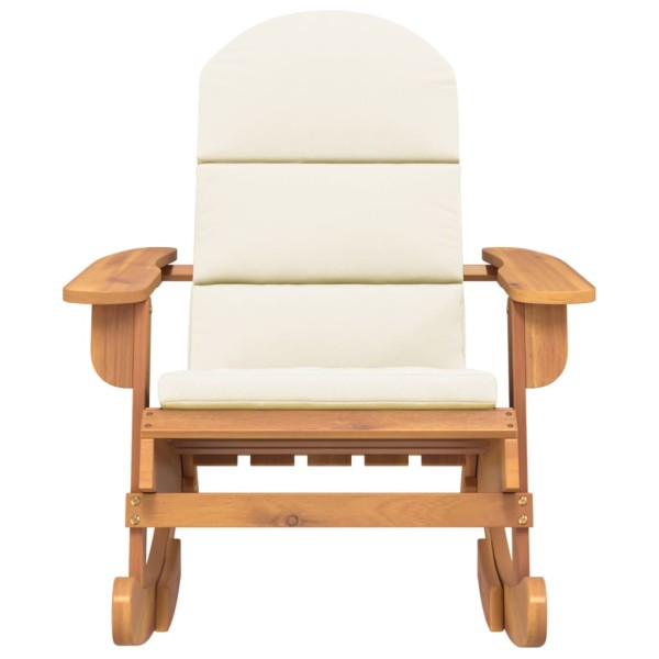 Silla mecedora Adirondack con cojines madera maciza acacia