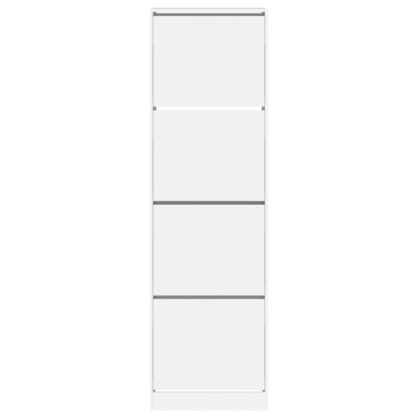 Mueble zapatero con 4 cajones abatibles blanco 60x42x204 cm