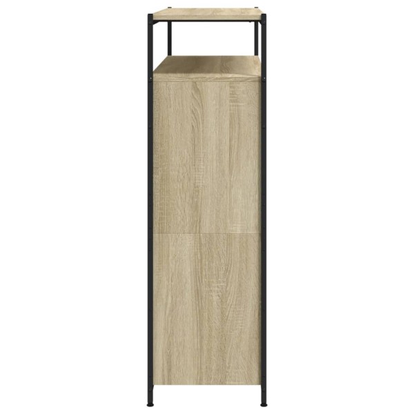 Mueble zapatero 4 cajones abatibles roble Sonoma 100x34x112 cm