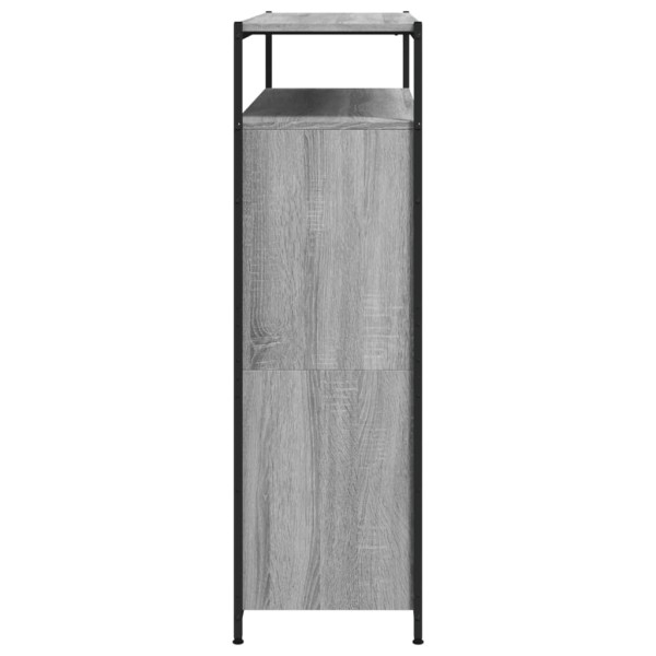 Mueble zapatero 4 cajones abatibles gris Sonoma 100x34x112 cm