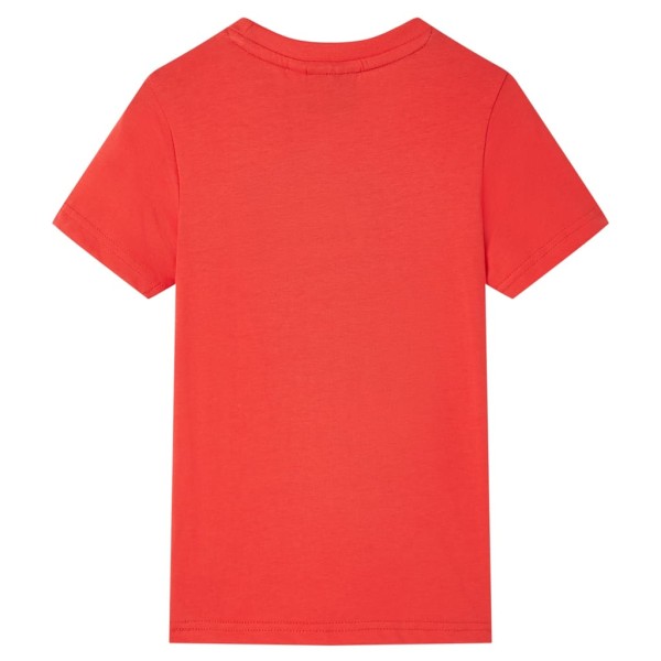 Camiseta de manga corta de niños rojo 128