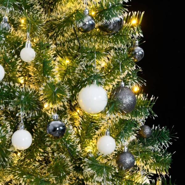 Árbol de Navidad artificial con 300 LED bolas y nieve 180 cm