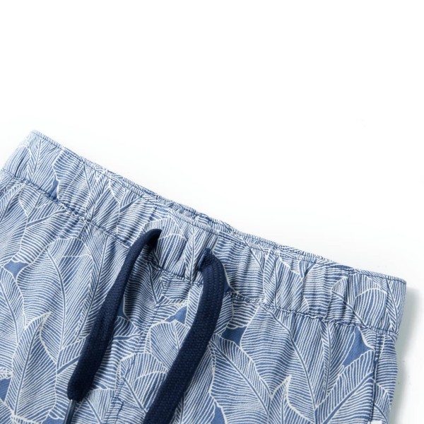 Pantalones cortos infantiles con cordón azul oscuro 128