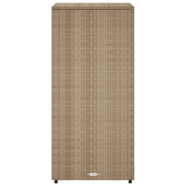 Armario de almacenaje de jardín ratán PE beige 50x55x115 cm