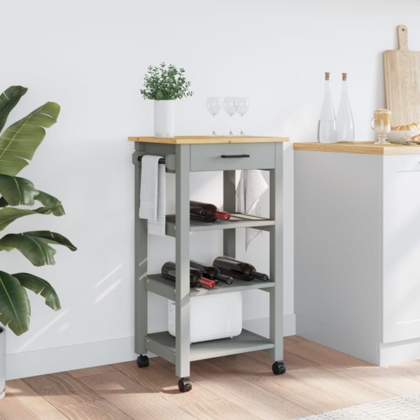 Carrito de cocina MONZA madera maciza de pino 48x40x90 cm