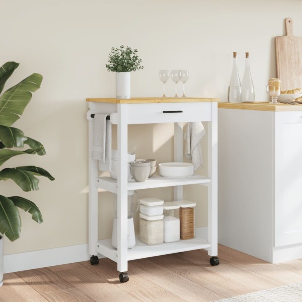 Carrito de cocina MONZA madera maciza de pino 60x40x90 cm