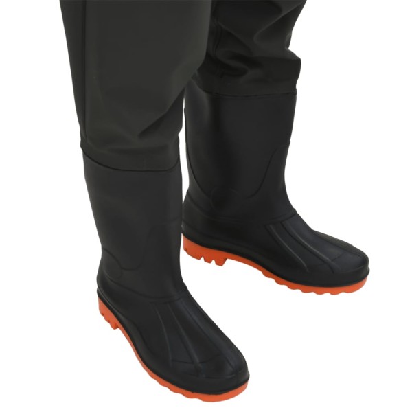 Botas altas de agua de pesca verde oscuro talla 38