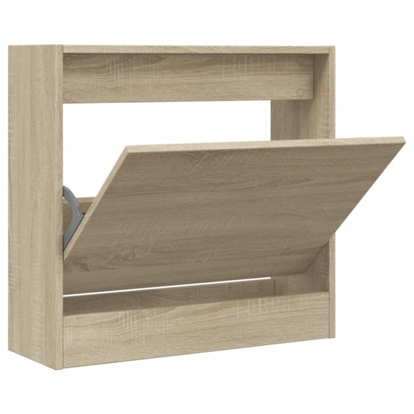 Zapatero de madera de ingeniería roble Sonoma 60x21x57 cm