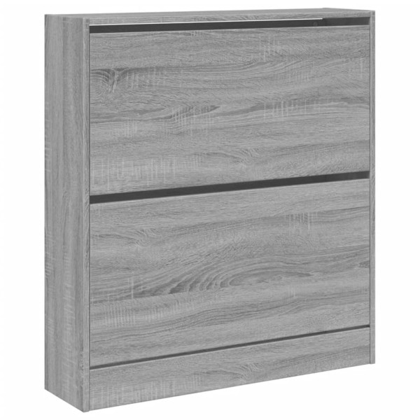 Zapatero de madera de ingeniería gris Sonoma 80x21x87,5 cm