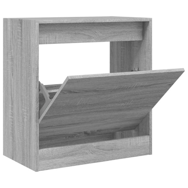 Zapatero de madera de ingeniería gris Sonoma 60x34x63,5 cm