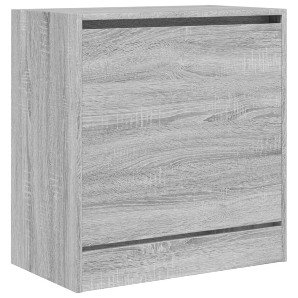 Zapatero de madera de ingeniería gris Sonoma 60x34x63,5 cm