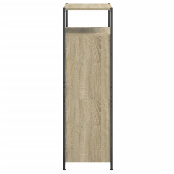 Zapatero de madera de ingeniería roble Sonoma 60x34x112 cm