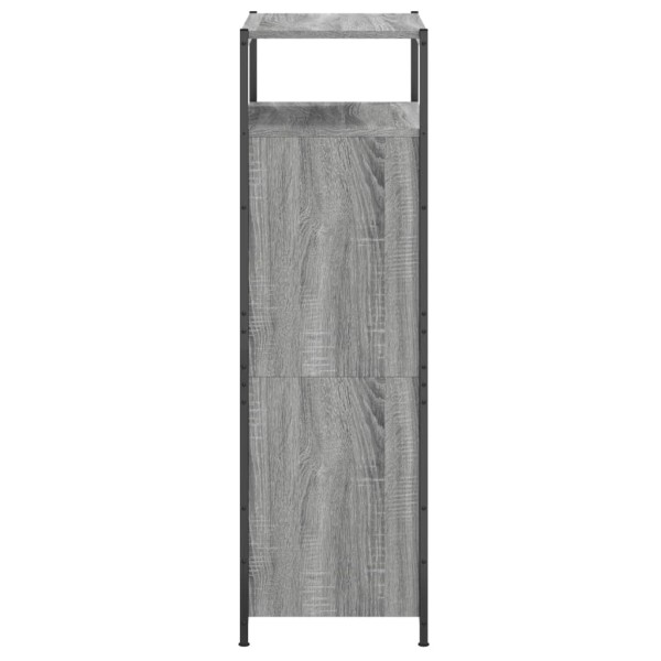 Zapatero de madera de ingeniería gris Sonoma 60x34x112 cm